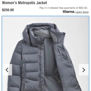 North face grey winter coat